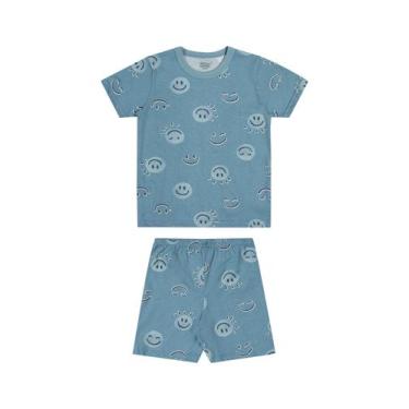 Imagem de Pijama com Camiseta e Bermuda em Meia Malha Smile Elian, Verde, 8