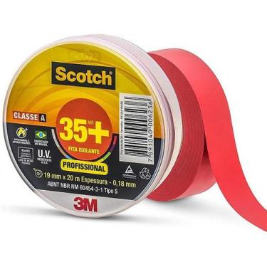Imagem de Fita Isolante 3M SCOTCH 35+ 19MM X 20M Vermelha