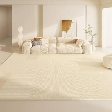 Imagem de Sala de estar Tapete Casa Bege Grande Área Listrada Quarto Cabeceira Tapete Macio Sala de Estudo Mesa de Centro Tapete de Pelúcia, SY2225, QD, A, 300x400CM