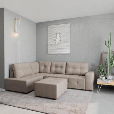Imagem de Sofá de Canto com Puff 8 Lugares 271cm Ipanema - Montreal