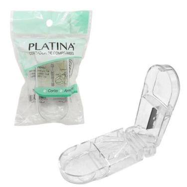 Imagem de Cortador e Porta Comprimidos Transparente - PLATINA