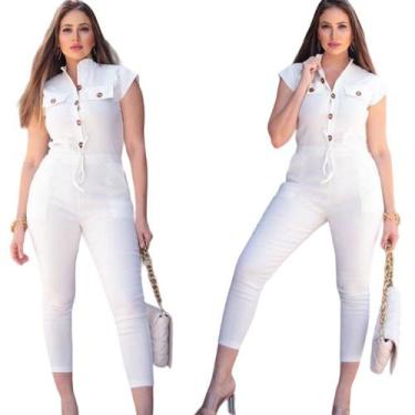 Imagem de Macaquinho Pantacourt Feminino Macacao Jogger Tendencia - Hot Desconto