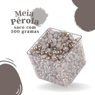 Imagem de Meia Pérola Bege Areia - 06 Mm Pacote Com 500 Gramas - Nybc