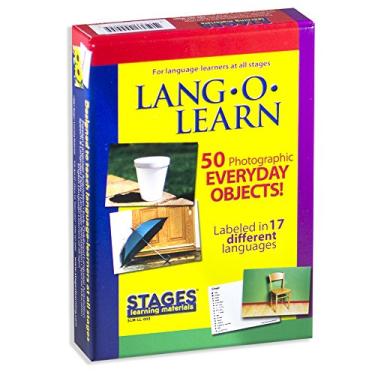 Imagem de Stages Learning Materials Lang-O-Learn ESL Everyday Objects Vocabulary Photo Cards Flashcards for English, Spanish, French, German, Italian, Chinese