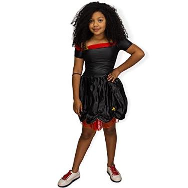Imagem de Fantasia de Vampira Infantil Bruxa de Halloween 2 a 12 Anos (P 2-4)