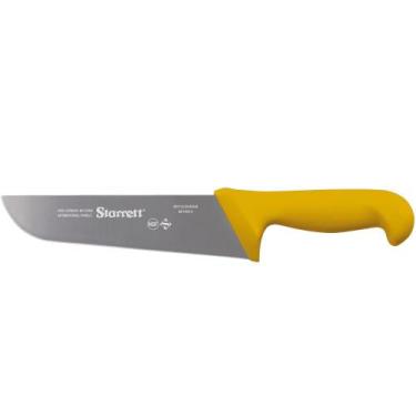 Imagem de Faca Churrasco e Açougue Reta Larga 20cm Amarela Starrett BKY203-8
