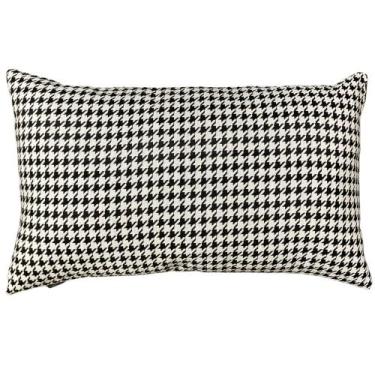 Imagem de Almofada Retangular Jacquard Pied de Poule 30x50cm Preta - FASTLAR