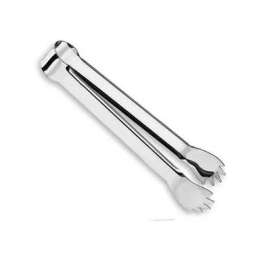Imagem de Pinça Pegador de Gelo em Aço Inox 18,5 cm para Drinks Bares  - Origina