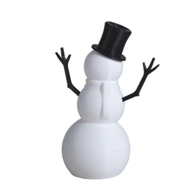Imagem de Estatueta Floquinho - Amigos de Neve - Galanta, Branco/Preto