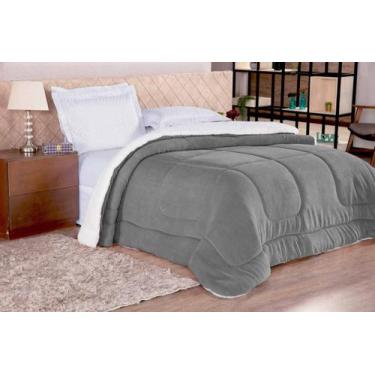 Imagem de Coberdrom Edredom Sherpa E Manta Pele De Carneiro Queen - BEAUTY CASA,