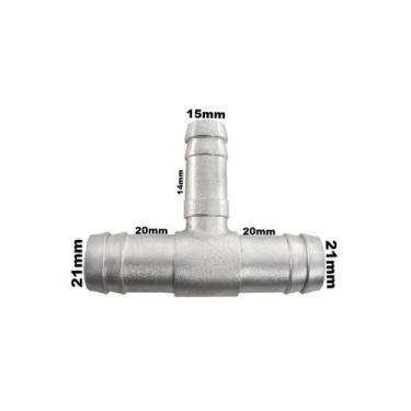 Imagem de Tubo Conexão T Aluminio S10 20x14x20mm Adaptação - PARAISO DAS MANGUEI