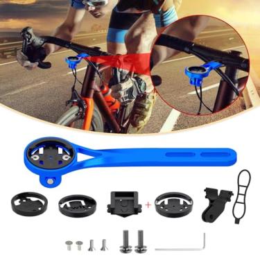 Imagem de BIKOOCO Suporte para computador de bicicleta - Suporte frontal para computador de ciclismo de liga de alumínio compatível com Garmin, Wahoo, Bryton, Cateyer, interface Gopro Câmera de ação esportiva e