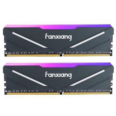Imagem de fanxiang RGB DDR4 RAM 32 GB (2 x 16 GB) 3200 MHz CL16 V1.35, memória de overclocking de computador de jogos, compatível com Intel XMP 2.0 e AMD - Preto