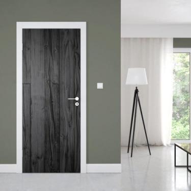 Imagem de Adesivo de Porta Madeira Preta - Império da Impressão, G - 90cm x 210c