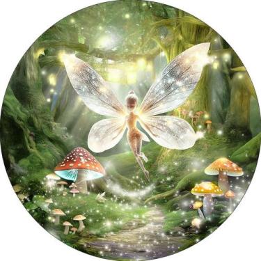 Imagem de Painel De Festa Redondo 1,50x1,50 - Jardim Encantado Fadas 015 - Via C