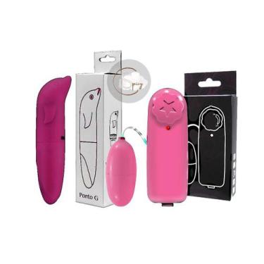 Imagem de Kit golfinho vibrador feminino + bullet ponto g clitoris - HOT FLOWERS