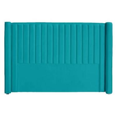 Imagem de Cabeceira Ripada Estofada Para Cama Box Casal King 1.95 - Suede - Sv D