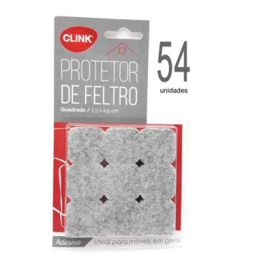 Imagem de Feltro Adesivo 54un protetor Cadeira Sofá Quadrado 2,5cm - clink