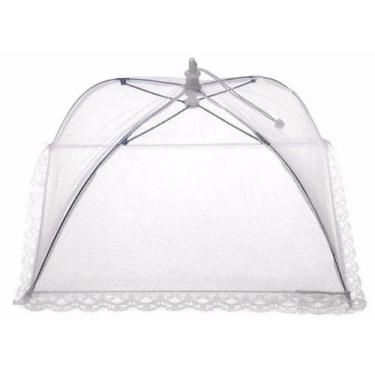 Imagem de Protetor de Alimentos Cobre Bolo Tela Rendada Abre e Fecha Automático 