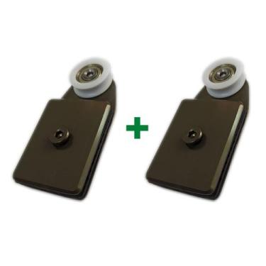 Imagem de 1126 - Roldana tipo carrinho modelo mini para vidro temperado blindex 