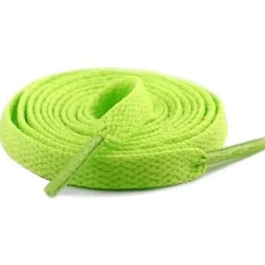 Imagem de 1 par de Cadarço Chato Poliéster 1,40 Verde Neon - Home Goods