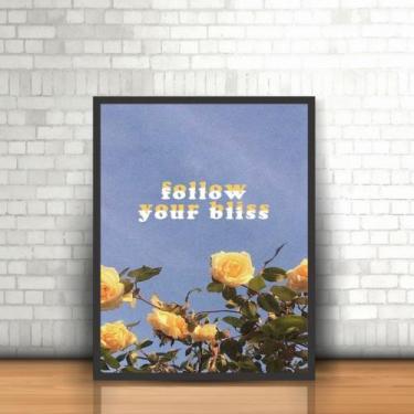 Imagem de Quadro Frases Tumblr Rosas Flores Amarelas Sonhos 30x40cm - PlimShop