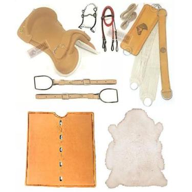 Imagem de Jogo 14pçs Freio De Ouro Santa COMPLETA + Manta Gel + Pelego - SELARIA