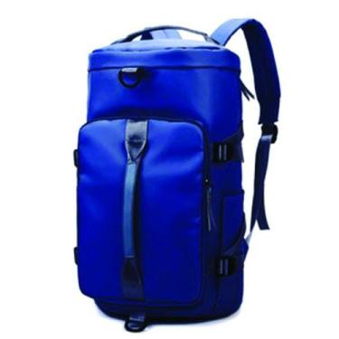 Imagem de Mochila Ou Sacola Viagem 2 Jeitos Com Porta Tênis - By Ello, Azul