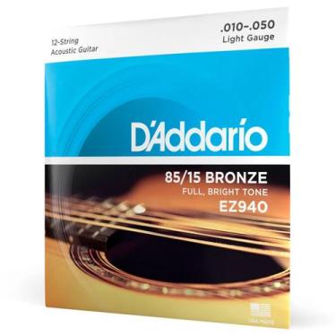 Imagem de Encordoamento Para Violão D'ddario Aço 12c .010 EZ940 - D'ADDARIO