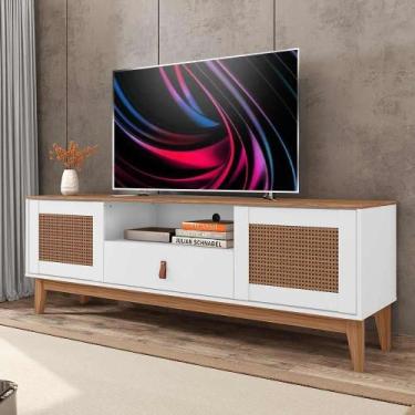 Imagem de Rack para tv até 60 polegadas esmeralda casa d branco/noce - Village M