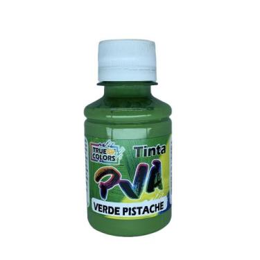 Imagem de Tinta Pva Fosco Cores Escuras 100ml True Colors, VERDE PISTACHE