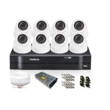 Imagem de Kit Cftv 8 Câmeras Segurança Dome Ir Dvr Mhdx 1108 Intelbras