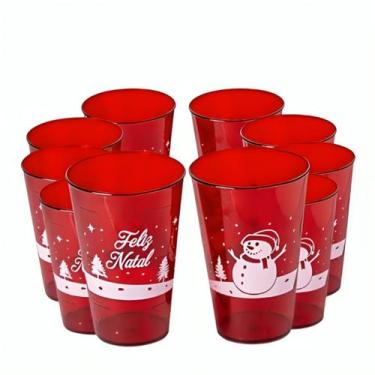 Imagem de Kit 275 Copos De Natal Personalizado Acrílico Vermelho - H&M