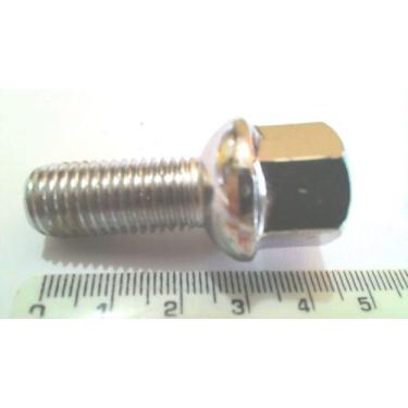 Imagem de 20 Parafusos Roda M12 1,5 Em Aço Cromado P/ Gol Esféricos - VINHEPAR