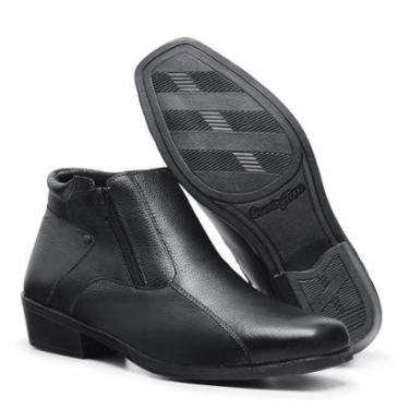Imagem de Bota Botina  Gmm Shoes de Couro 202 Com Zíper na Lateral Masculina-Masculino