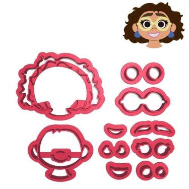 Imagem de Cortador Modular Encanto Cabeça Mirabel Madrigal - DOCE IMPRESSO, 8cm