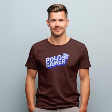 Imagem de Camiseta Masculina Polo Blu Game Malha em Algodão do P ao G1, Bordô, P