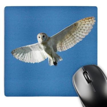 Imagem de 3dRose Mouse pad LLC 20 x 20 x 0,65 cm Coruja celeiro no voo diurno Bernard Friel (mp_89028_1)