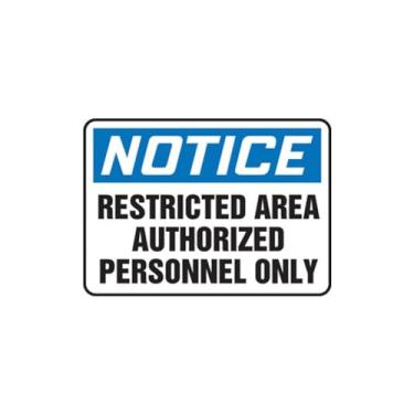 Imagem de Accuform Placa de segurança "Aviso de Área Restrita Somente Pessoal Autorizado", Aluma-Lite, 25 x 35 centímetros (MADC808XL)