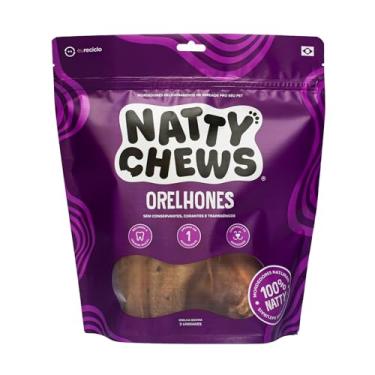 Imagem de Mordedor Orelha Bovina Natural Desidratada Orelhones Natty Chews Para Cães - 3 Unidades