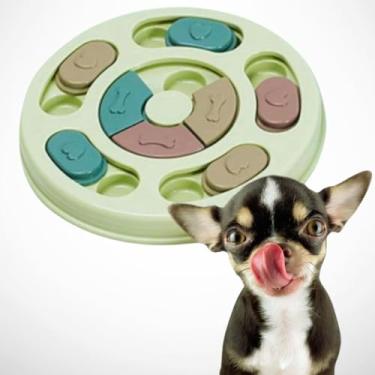 Imagem de COMEDOURO INTERATIVO PUZZLE para Cachorro e Gato Pet Brinquedo Lento Jogo Divertido Anti-Stress Porta Petisco (VERDE)