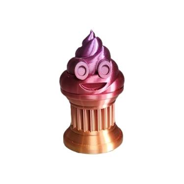 Imagem de Troféu Jr. Poop Emoji â€“ Prêmio ou â€“ Feito à mão com fabricação aditiva â€“ 10 cm de altura â€“ Com um emoji sólido de cocô em uma coluna â€“ Znet3D (arco-íris)