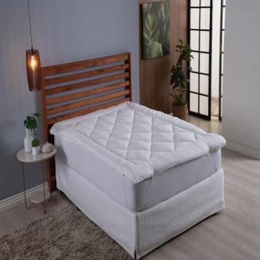 Imagem de Pillow Top Casal Espuma Percal 400 Fios Protetor De Colchão