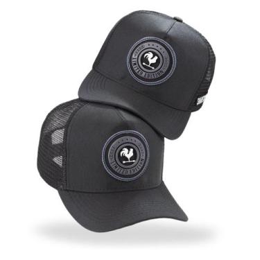 Imagem de Boné Preto Trucker Country Sertanejo Raiz Peão de Rodeio - Pampas Coun