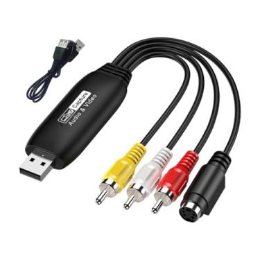 Imagem de BaotyJie Placa de captura de vídeos AV para USB 2.0, conversor de áudio e vídeo, conector USB, placa de captura de vídeos para conferência na Internet, Macho