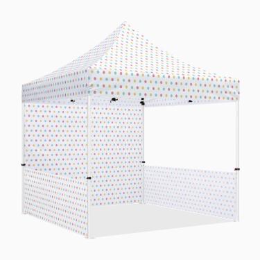 Imagem de Tenda de dossel pop-up 25 x 25 cm com paredes laterais, ABLEM8CANOPY ULTRA8 Series Heavy Duty Instant Tolopy Tenda para eventos comerciais ou esportivos ao ar livre, pátio, Tailgating, quintal (bolinhas, 1 + 2 paredes)