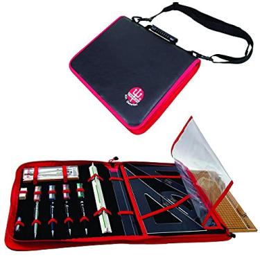 Imagem de Kit Desetec para Desenho A4, Preto/Vermelho, Trident