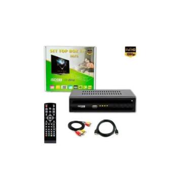 Imagem de Conversor digital TV sinal digital isdb-t set top box full HD hdmi Com