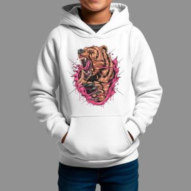 Imagem de Moletom Canguru Infanto Juvenil Algodão Casual Moda De Rua Tecido Maci