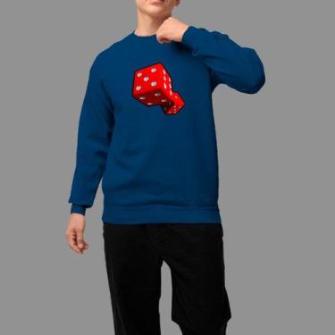 Imagem de Moletom Gola Careca Basico Masculino Streetwear Casual Estiloso Tecido